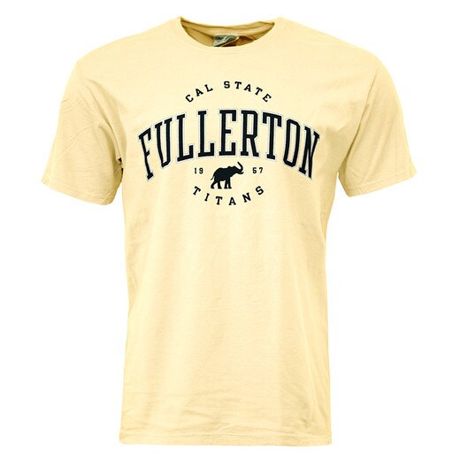 Cal State Fullerton Comfort Washed Elephant Tee - Yellow